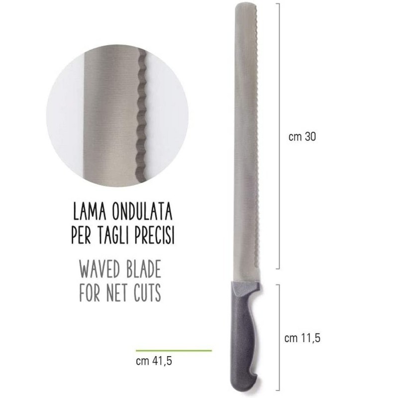 Coltello Per Pan di Spagna In Acciaio Lama 30 cm