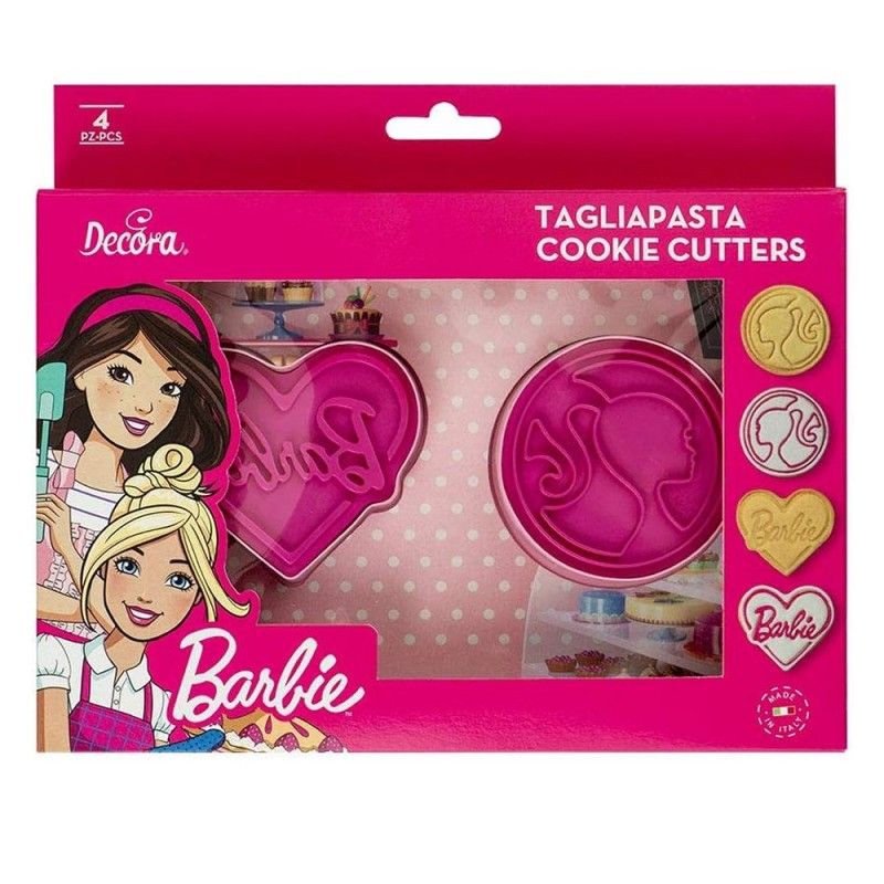 Set 2 Tagliapasta Con Imprimi Decori Barbie