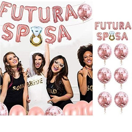 Set Palloncini Futura Sposa Rosa Gold