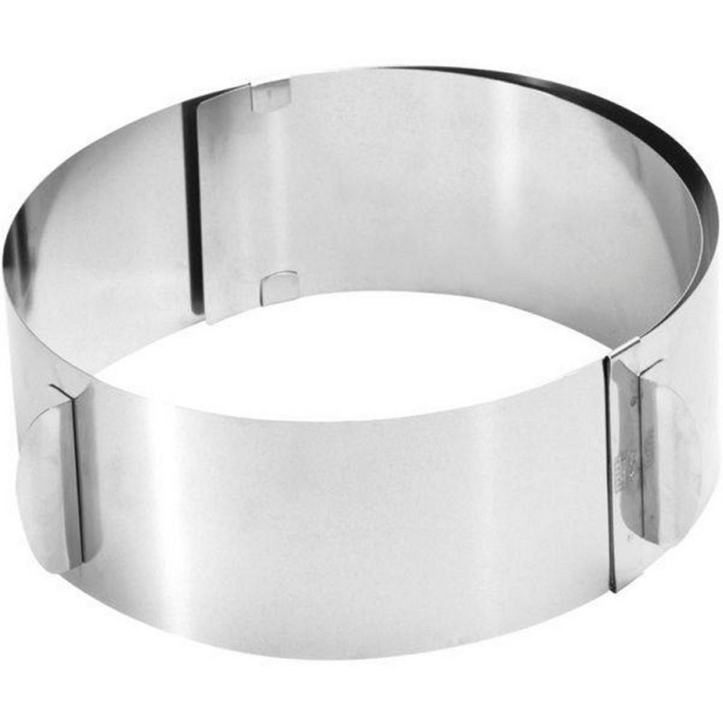Anello In Acciaio Da Pasticceria Regolabile Da 16 A 30 cm