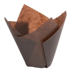 24 Pirottini Tulip Cup Marrone 5x9,5 cm