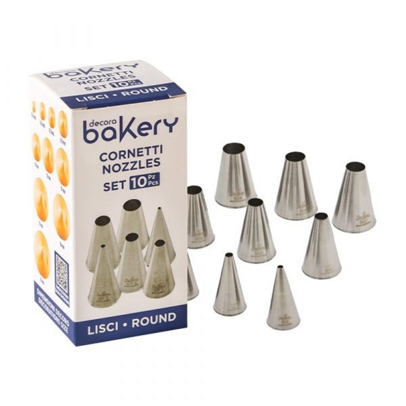 Set 10 Cornetti Lisci Per Sac A Poche