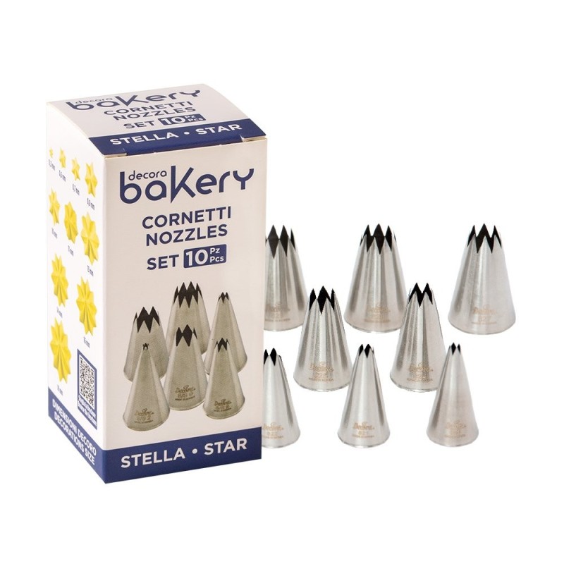 Set 10 Cornetti A Stella Per Sac A Poche