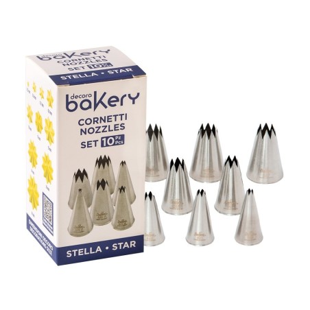 Set 10 Cornetti A Stella Per Sac A Poche