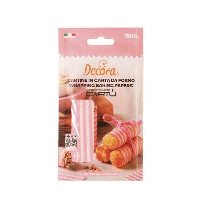 50 Cartine Per Cartuccia Stripes Rosa