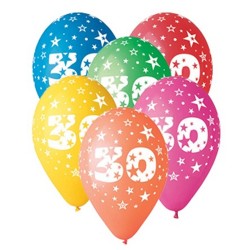 Palloncini in lattice colorati 30° compleanno 12 pz