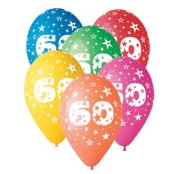 Palloncini in lattice colorati 60° compleanno 12 pz