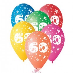 12 Palloncini In Lattice Colorati 60° Compleanno Party&Co
