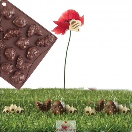 Stampo in silicone per cioccolatini a forma animaletti Pavoni