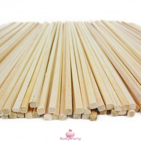 Bastoncini per zucchero filato in legno 50 pz