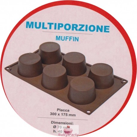 Stampo in silicone per muffin 6 cavità Pavoni