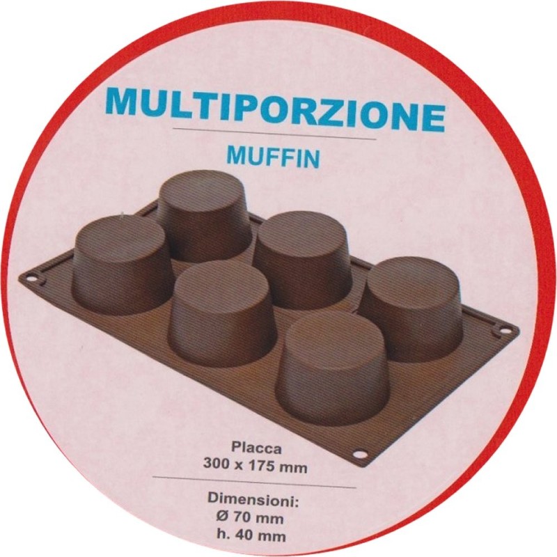 Stampo in silicone per muffin 6 cavità Pavoni