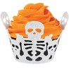 Avvolgi muffin scheletro Halloween 18 pz