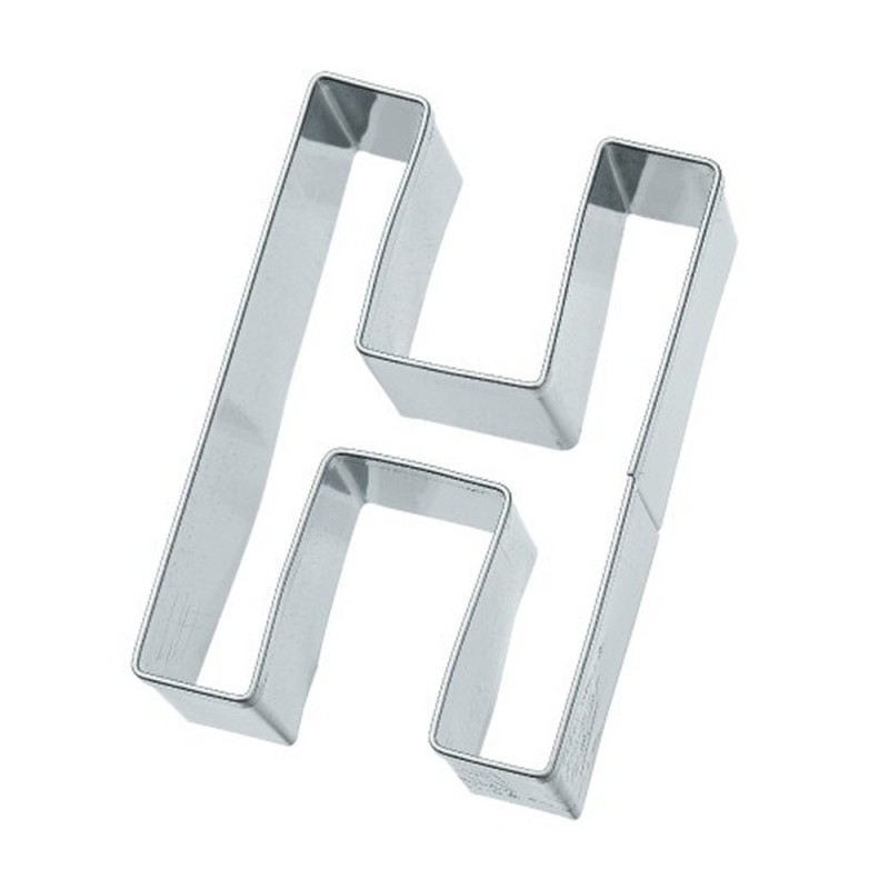 Tagliapasta lettera H in metallo 6 cm Birkmann