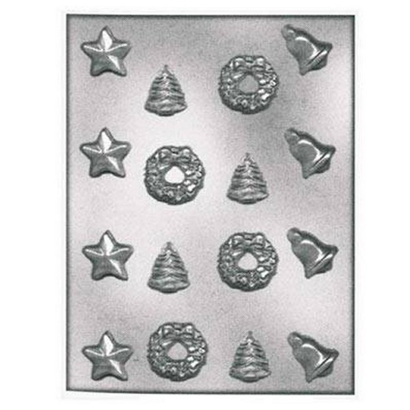 Stampo per cioccolatini stella campana ghirlanda natalizia Silikomart