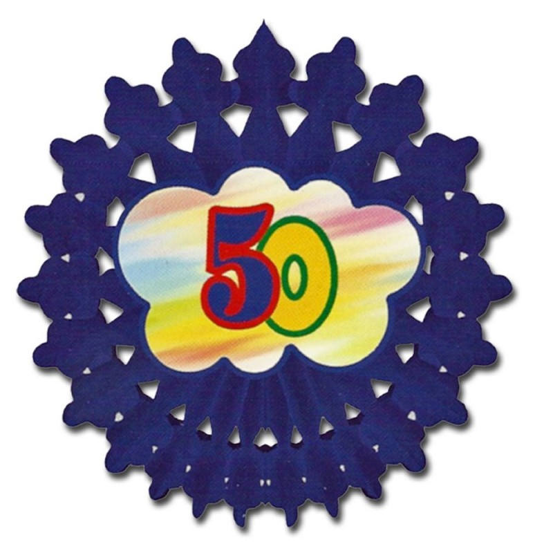Festone ruota 50° compleanno blu Magic Party