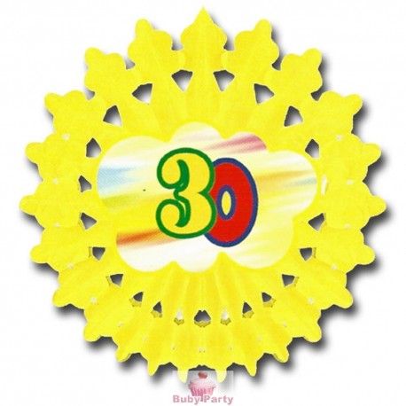 Festone ruota 30° compleanno giallo Magic Party