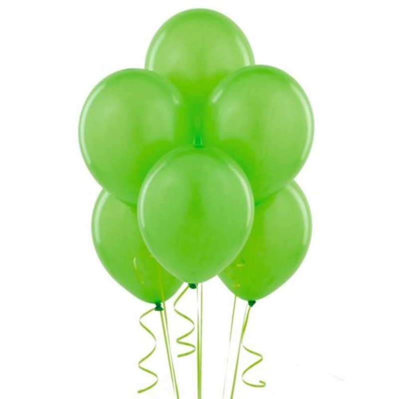 100 Palloncini In Lattice Colore Verde Chiaro Ø 25 cm
