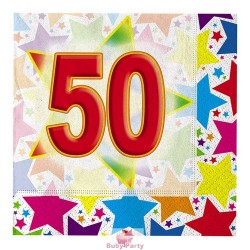 20 Tovaglioli 50° Compleanno Stardust Big Party