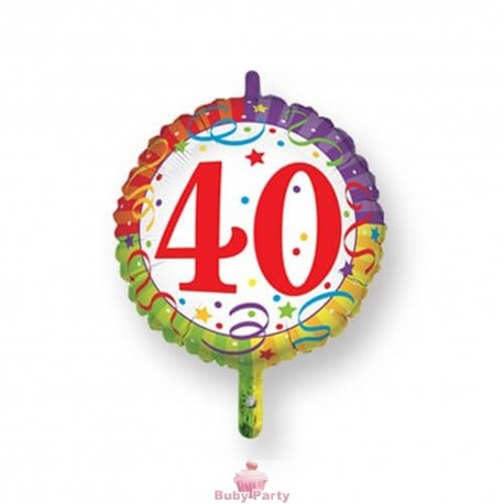 Palloncino Mylar 40 Compleanno Ø 45 cm Magic Party
