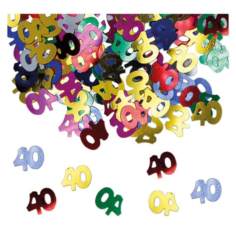 Coriandoli Decorativi Da Tavolo Numero 40 Multicolor Big Party