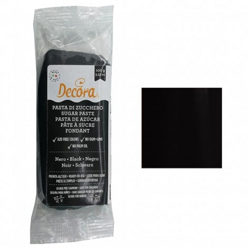 Pasta Di Zucchero Nera 100g Decora