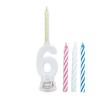 Set Candela Luminosa Led Multicolor Per Torta Di Compleanno Big Party