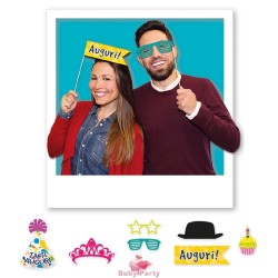 8 Photo Booth Party Compleanno 20 cm