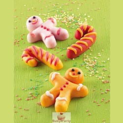 Stampo In Silicone Biscotti Ginger E Candy Canes Silikomart