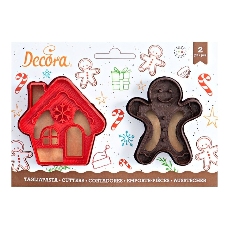 Tagliapasta Gingerbread Man & House Decora
