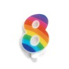 Candelina Numero Scintillante Multicolore Arcobaleno GiVi