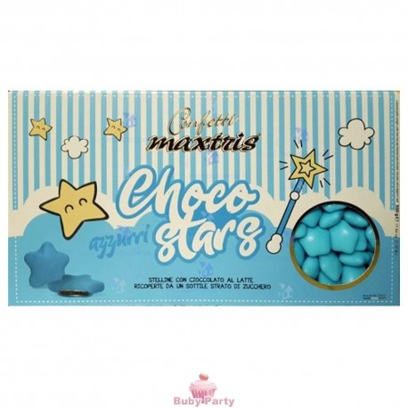 Confetti Stelline Choco Star Azzurri 500g Maxtris