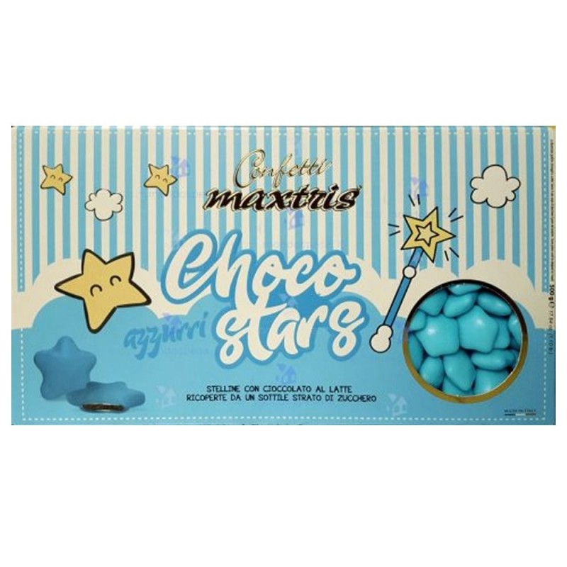 Confetti Stelline Choco Star Azzurri 500g Maxtris
