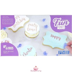 Fan Fonts Set Di Stampaggio Per Cupcake E Biscotti PME