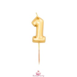 Candelina Numero Oro Per Torta Compleanno Gi.Vi.