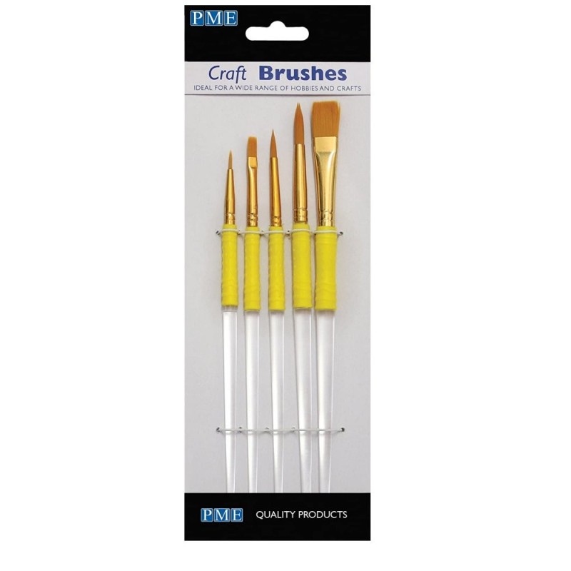 Set 5 Pennelli Professionali Punte Miste Craft Brushes PME