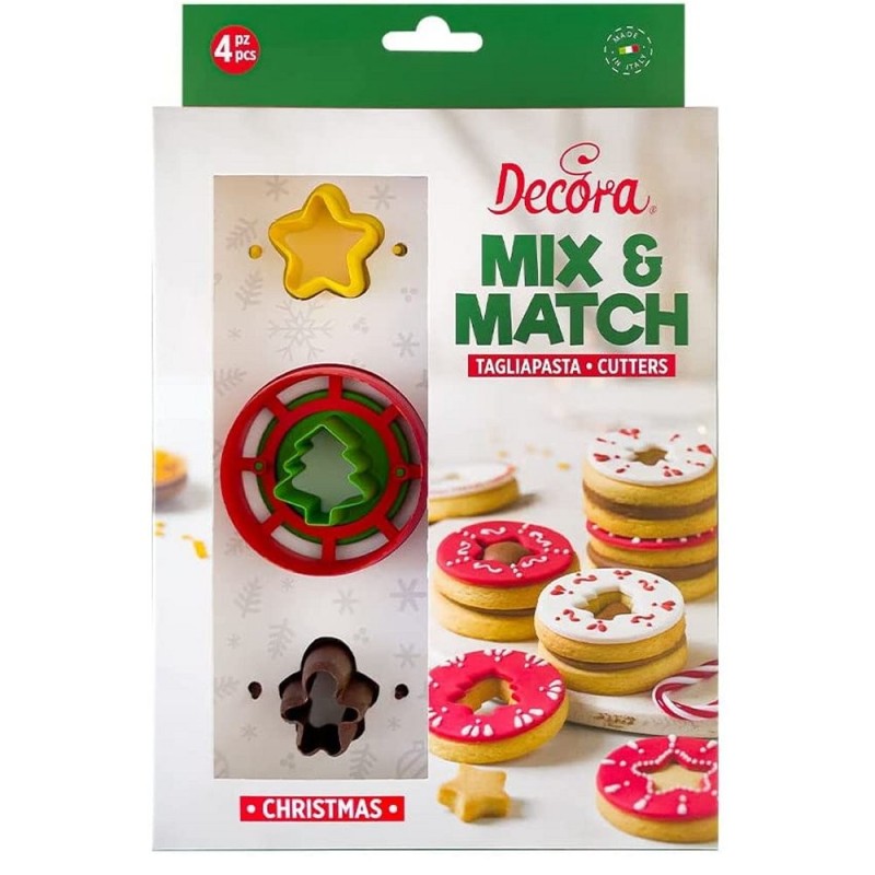 Set 4 Pz Tagliapasta Occhio Di Bue Natale